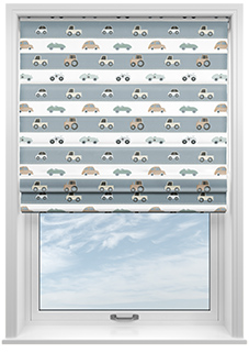 Brum Brum, Petrol - Twist&Fit Roman Blind